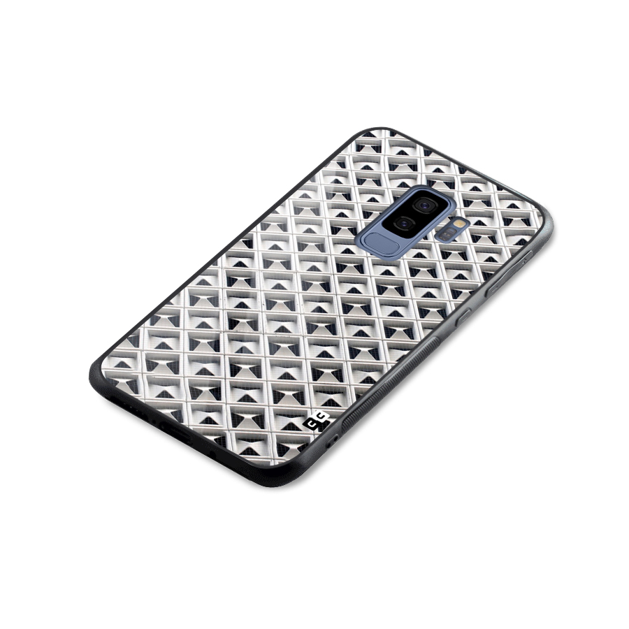 Check White Design Glass Back Case for Galaxy S9 Plus