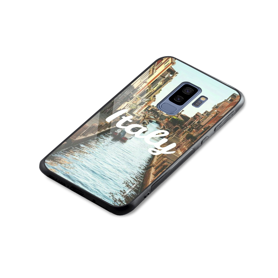 City Travel Glass Back Case for Galaxy S9 Plus