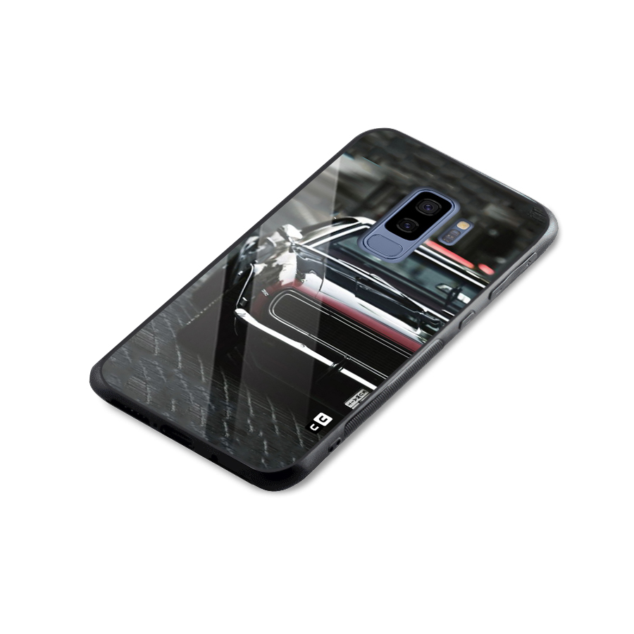 Class Vintage Car Glass Back Case for Galaxy S9 Plus
