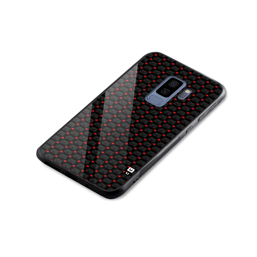 Class With Polka Glass Back Case for Galaxy S9 Plus