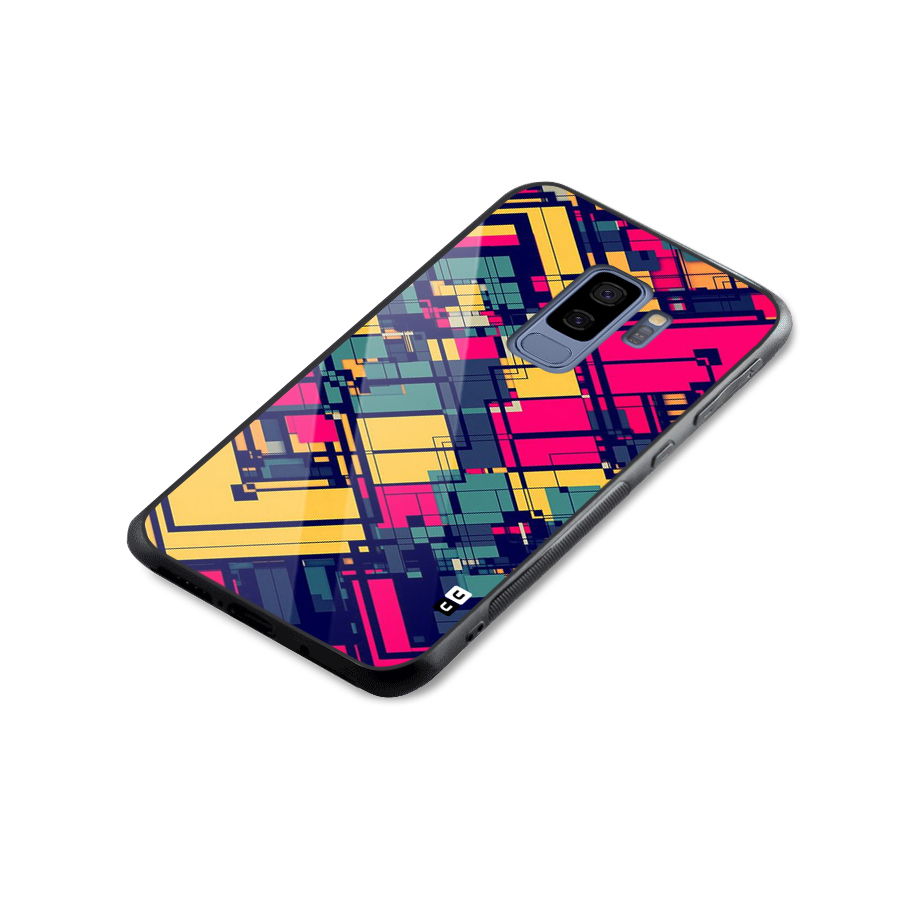 Classic Abstract Coloured Glass Back Case for Galaxy S9 Plus