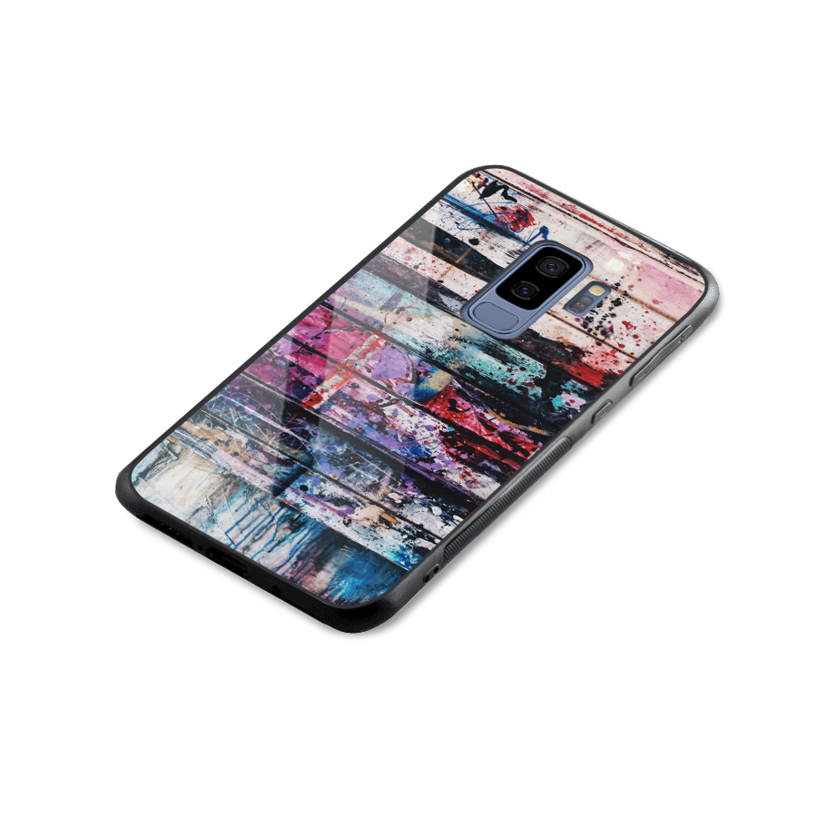Classic Art Splash Glass Back Case for Galaxy S9 Plus