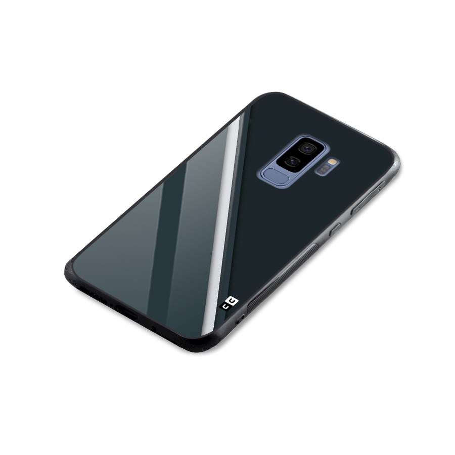 Classic Single Stripe Glass Back Case for Galaxy S9 Plus