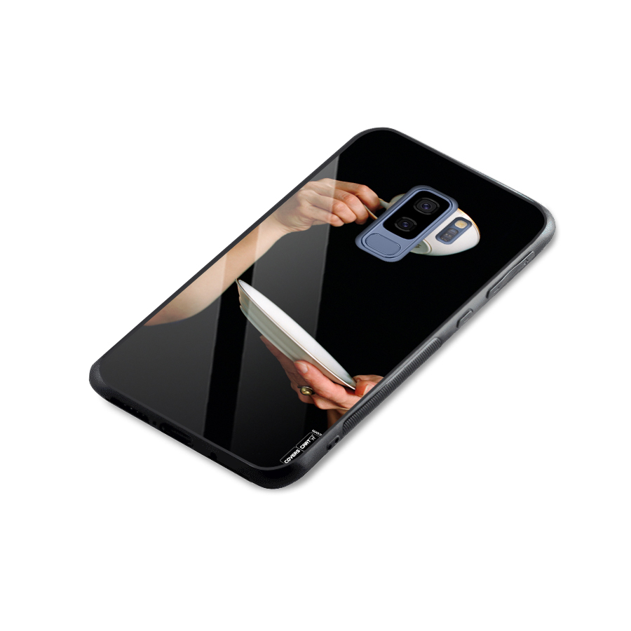 Classic Tea Cup Glass Back Case for Galaxy S9 Plus