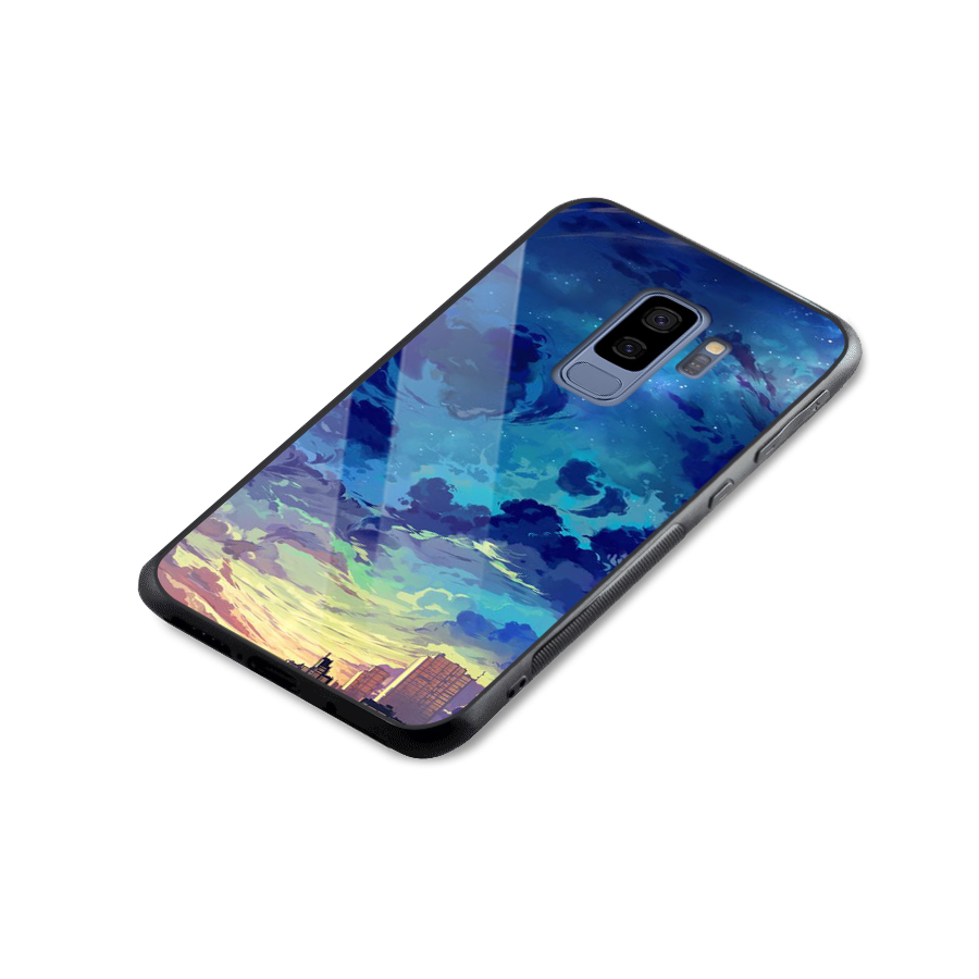 Cloud Art Glass Back Case for Galaxy S9 Plus