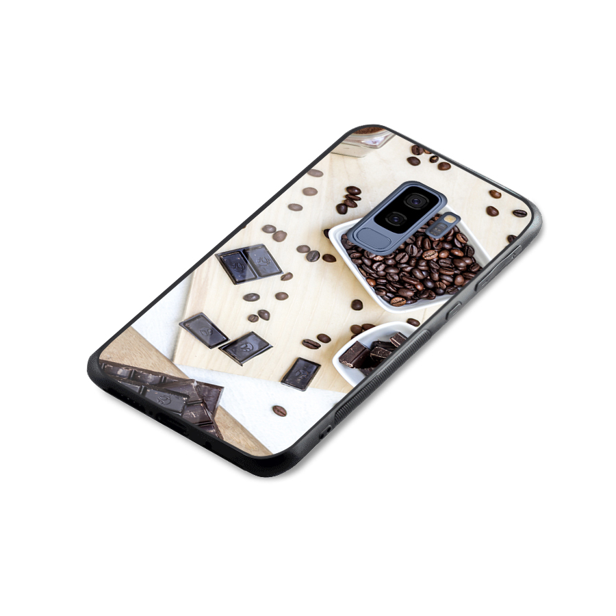 Coffee Beans and Chocolate Glass Back Case for Galaxy S9 Plus