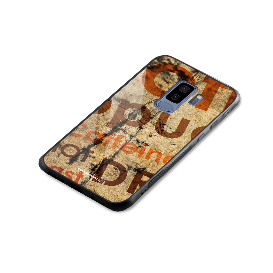 Coffee Caffeine Glass Back Case for Galaxy S9 Plus