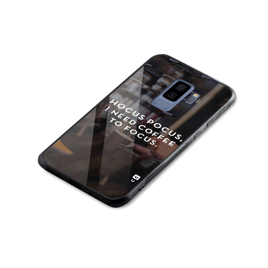 Coffee Focus Glass Back Case for Galaxy S9 Plus