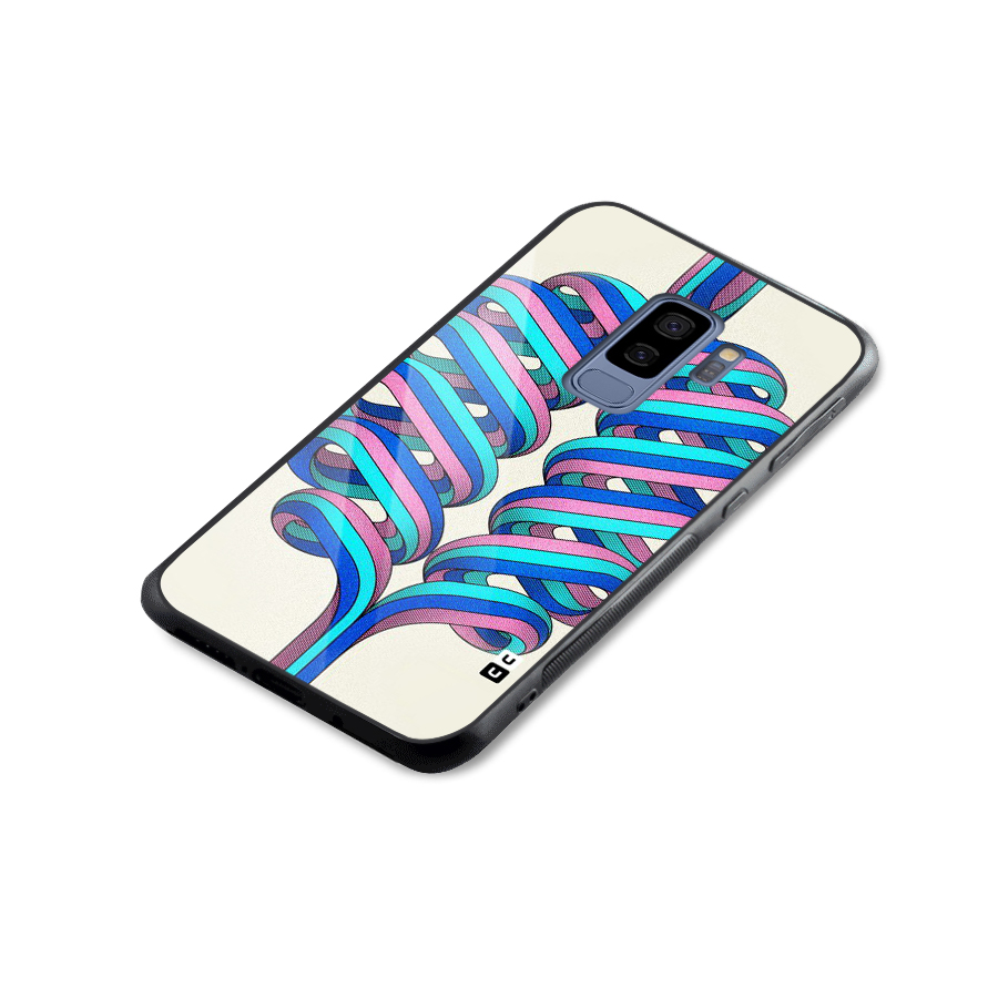Coil Abstract Pattern Glass Back Case for Galaxy S9 Plus