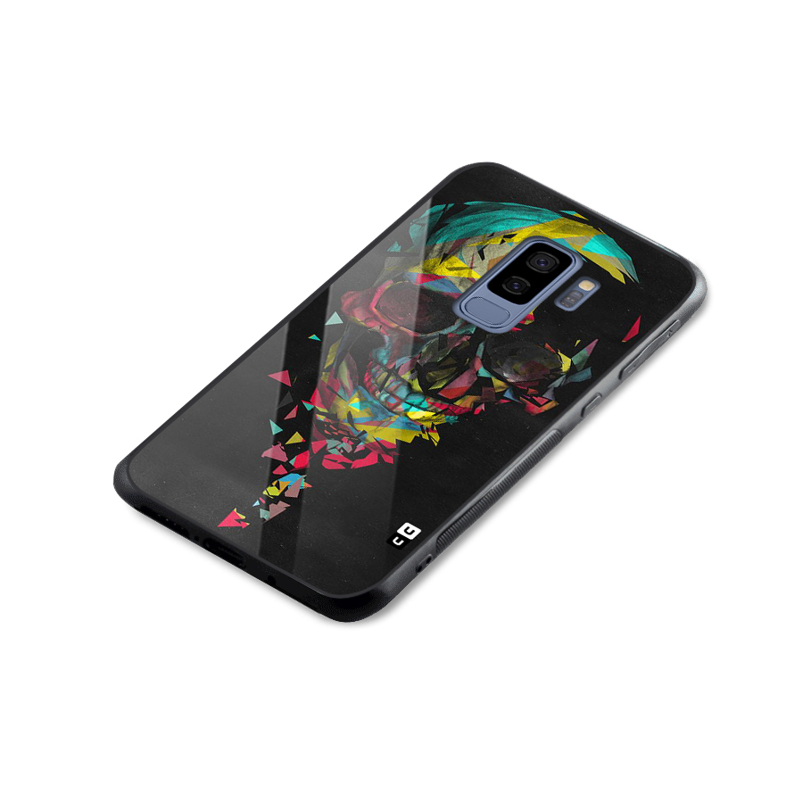Colored Skull Shred Glass Back Case for Galaxy S9 Plus