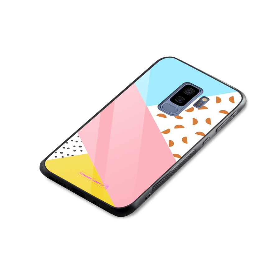 Colorful Abstract Glass Back Case for Galaxy S9 Plus