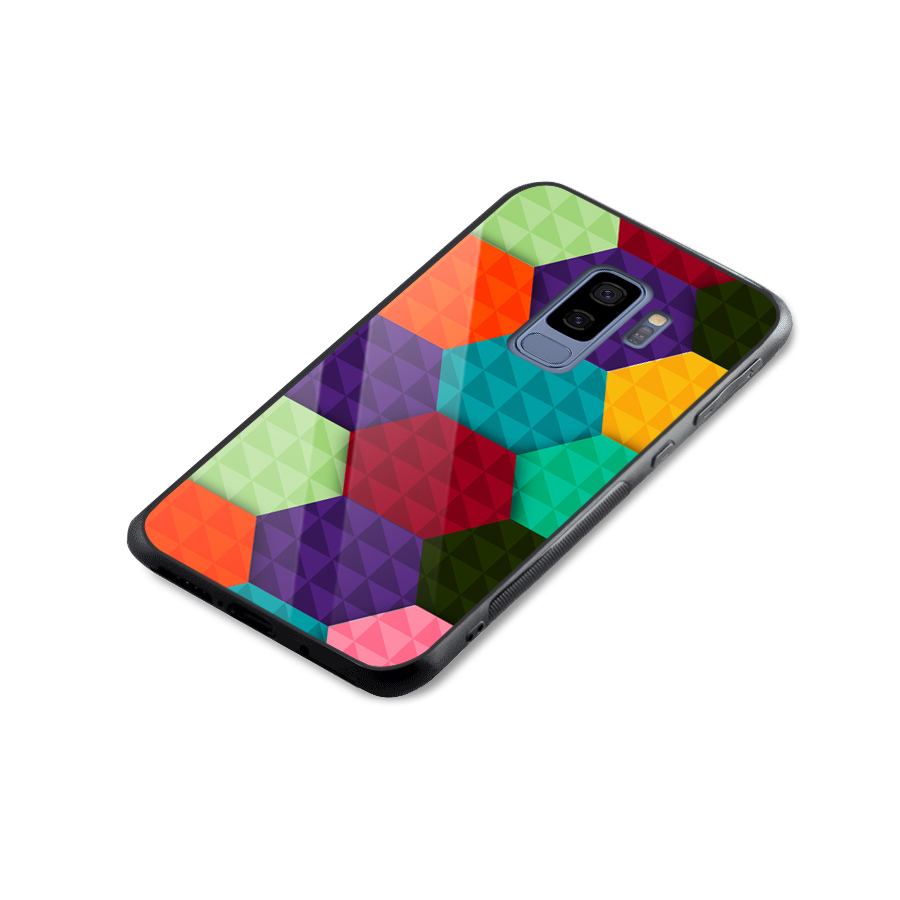 Colourful Abstract Glass Back Case for Galaxy S9 Plus
