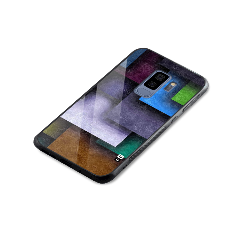 Concrete Squares Glass Back Case for Galaxy S9 Plus
