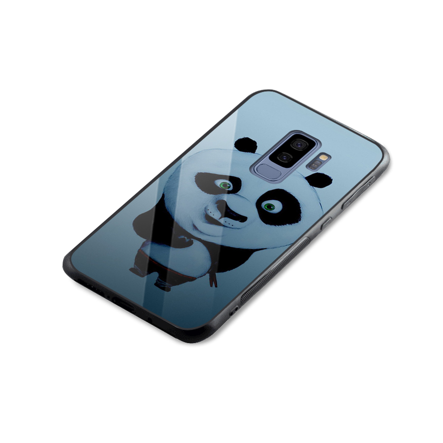 Confused Cute Panda Glass Back Case for Galaxy S9 Plus