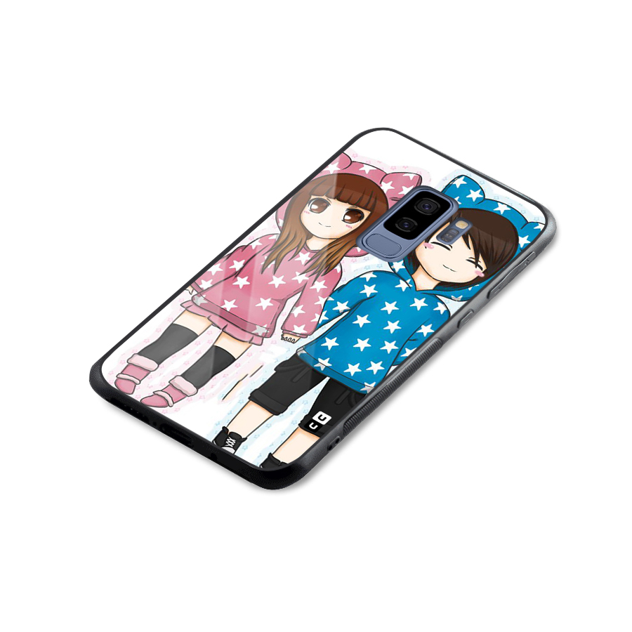 Couple In Stars Glass Back Case for Galaxy S9 Plus