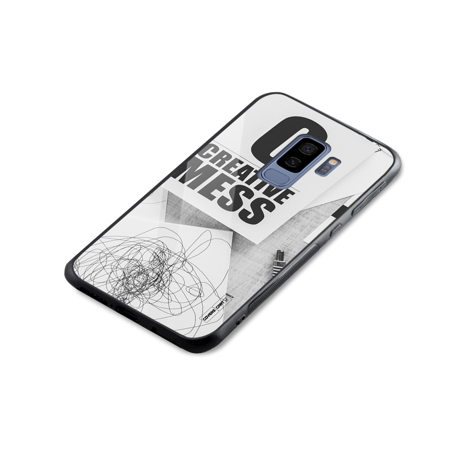 Creative Mess Glass Back Case for Galaxy S9 Plus