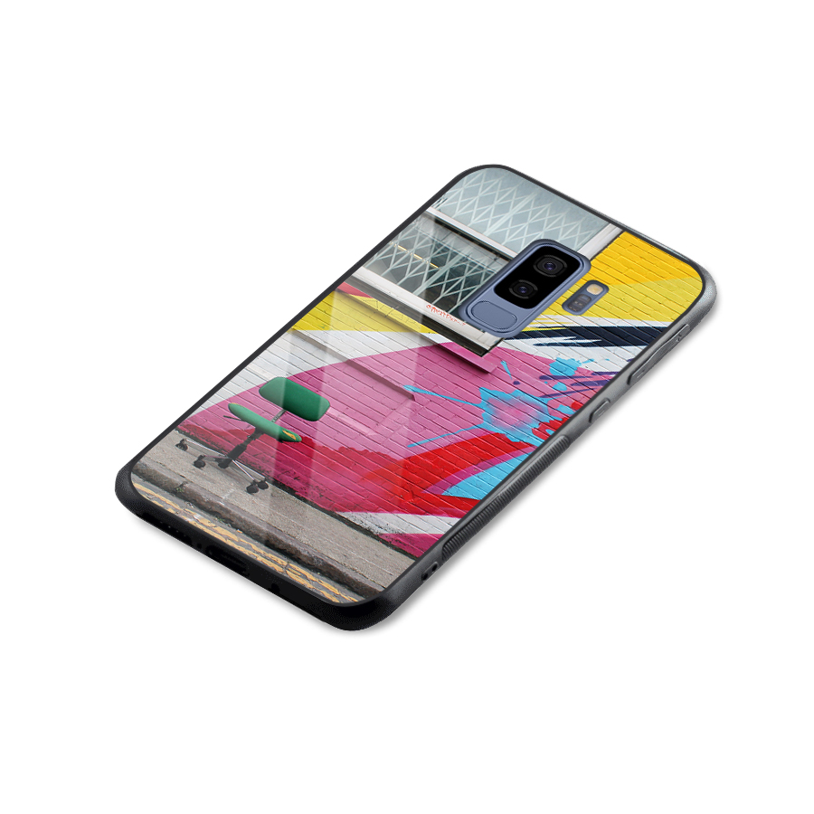 Creative Wall Art Glass Back Case for Galaxy S9 Plus