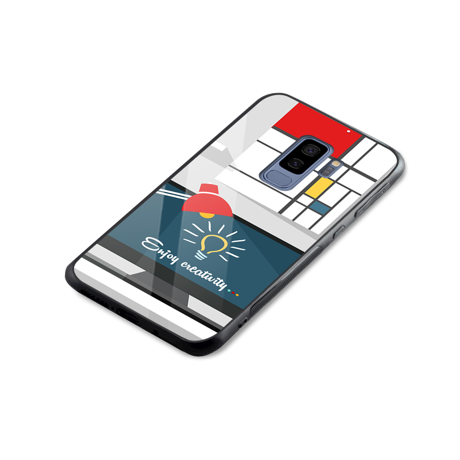 Creative Workspace Design Glass Back Case for Galaxy S9 Plus