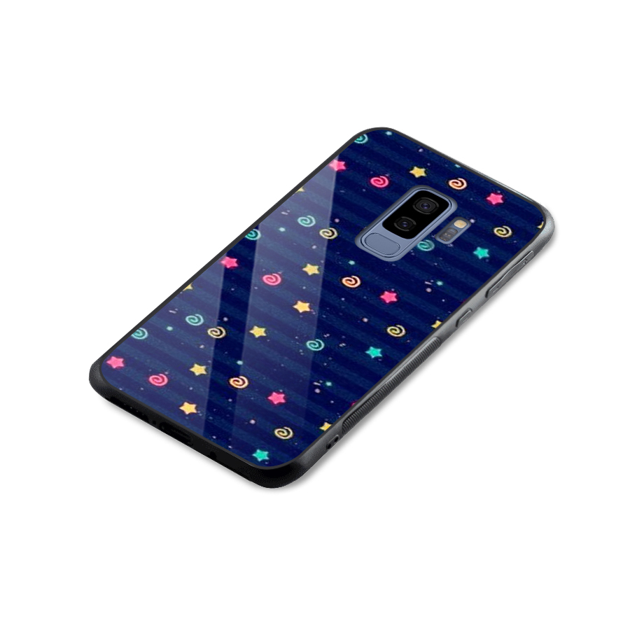 Cute Design Glass Back Case for Galaxy S9 Plus