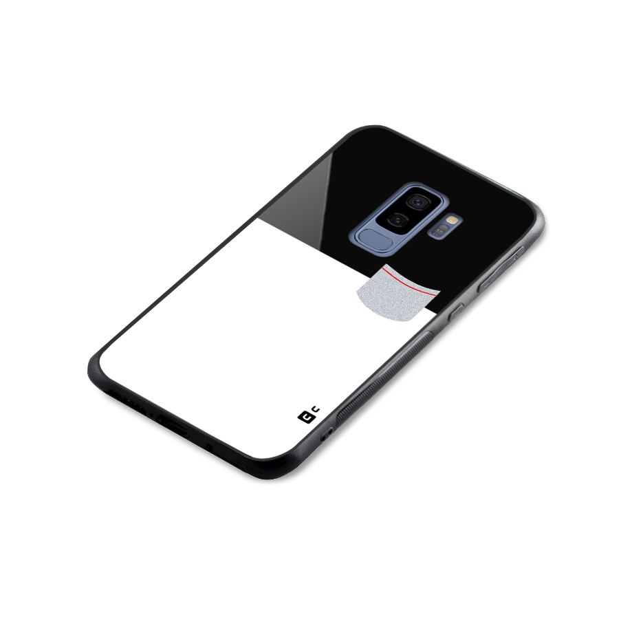 Cute Pocket Simple Glass Back Case for Galaxy S9 Plus