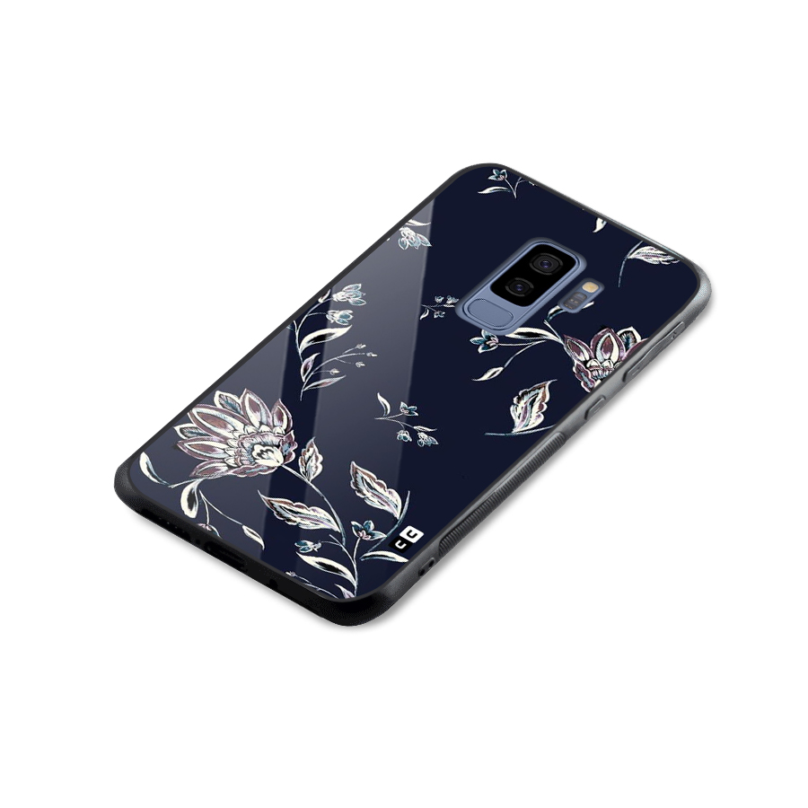 Dark Petals Glass Back Case for Galaxy S9 Plus