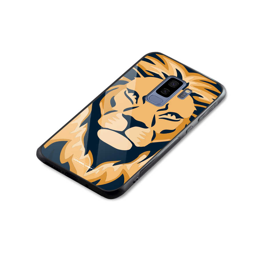 Designer Lion Glass Back Case for Galaxy S9 Plus