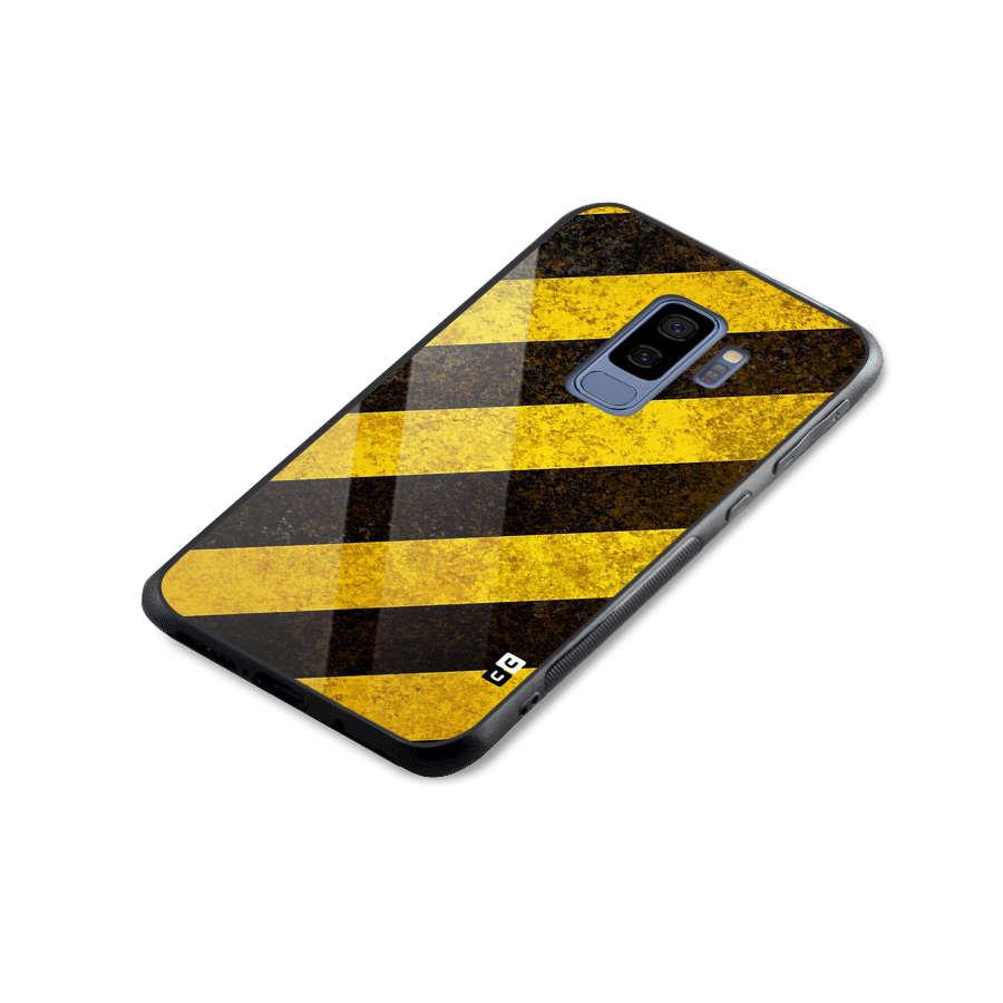 Diagonal Road Pattern Glass Back Case for Galaxy S9 Plus