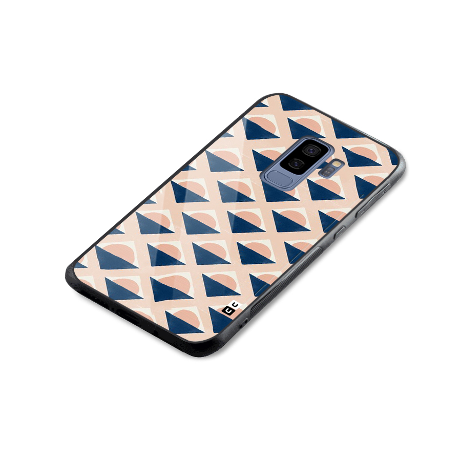 Diamond Circle Pattern Glass Back Case for Galaxy S9 Plus