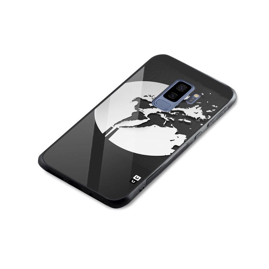 Disorted Design Black Glass Back Case for Galaxy S9 Plus