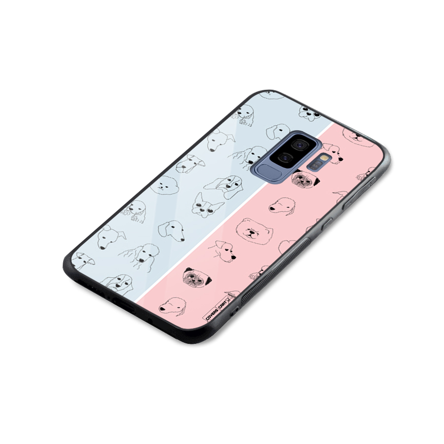 Dog Cat And Cow Glass Back Case for Galaxy S9 Plus