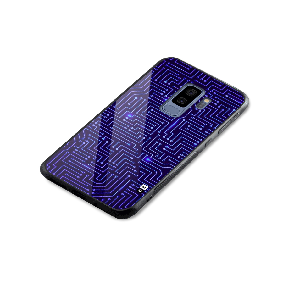 Dotting Lines Glass Back Case for Galaxy S9 Plus