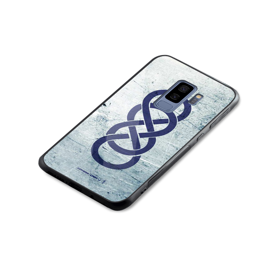 Double Infinity Rough Glass Back Case for Galaxy S9 Plus