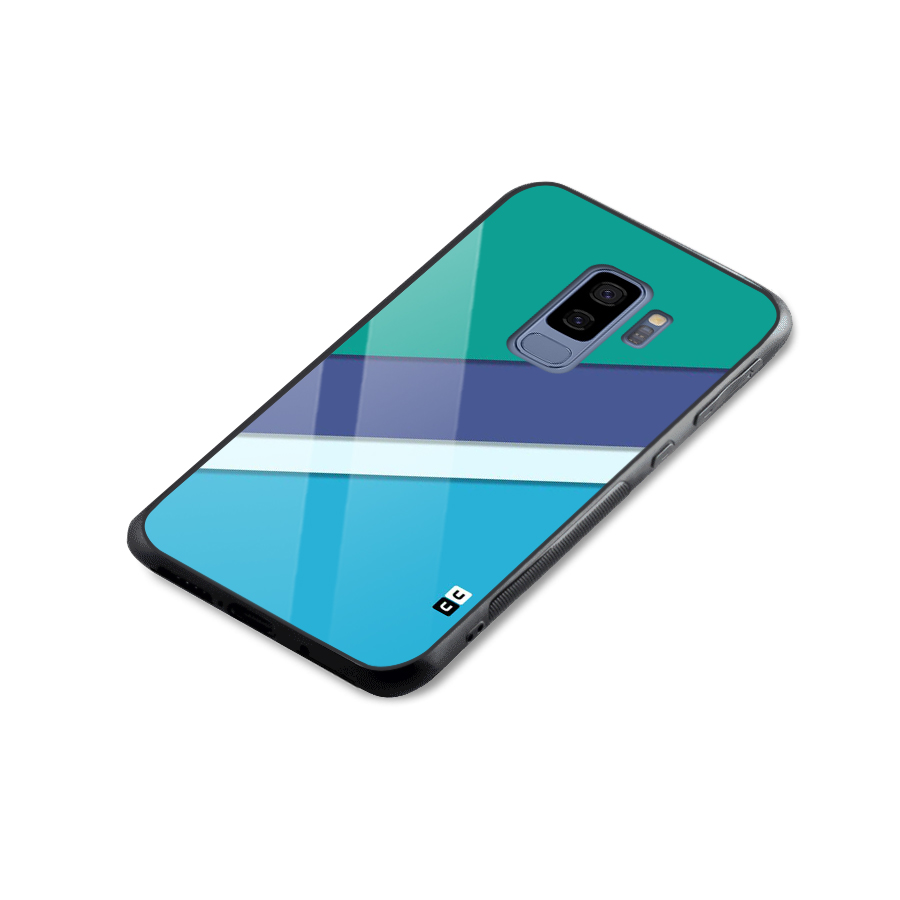 Elegant Colored Stripes Glass Back Case for Galaxy S9 Plus