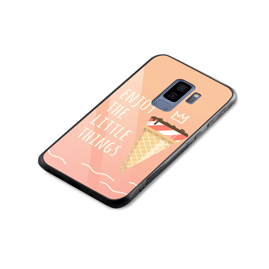 Enjoy the Little Things Glass Back Case for Galaxy S9 Plus