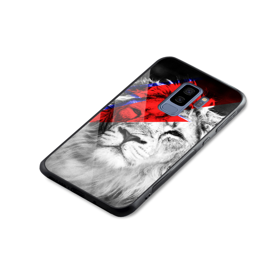 Fearless Lion Glass Back Case for Galaxy S9 Plus