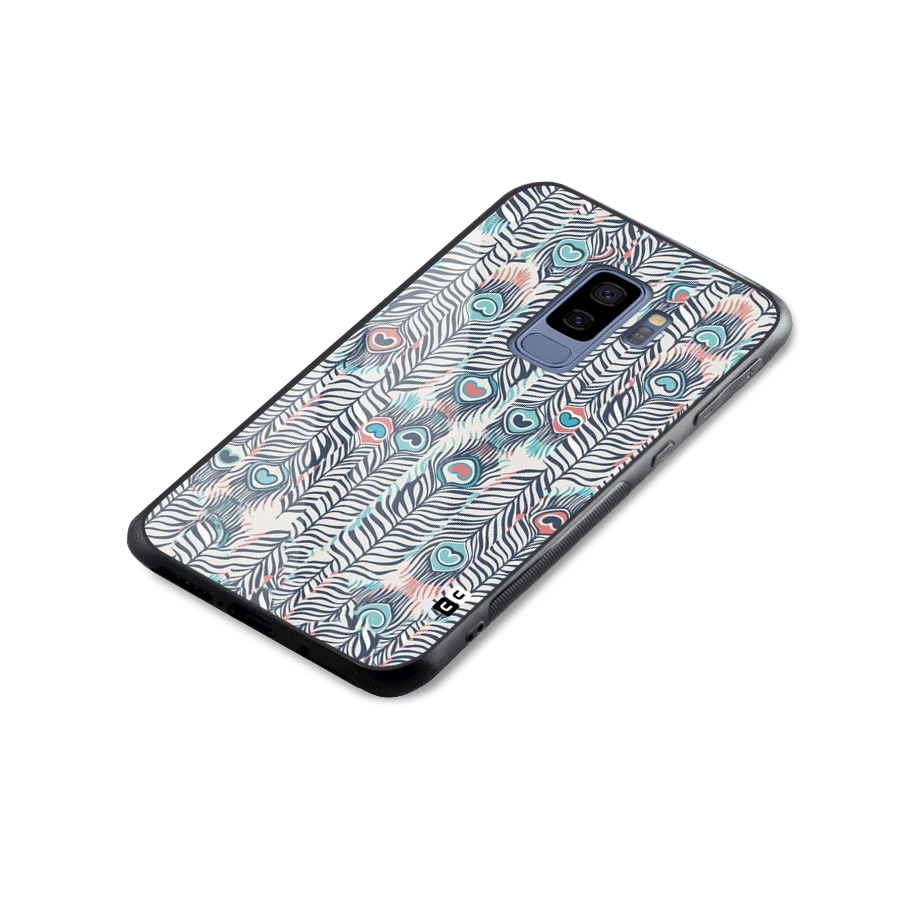 Feather Art Glass Back Case for Galaxy S9 Plus