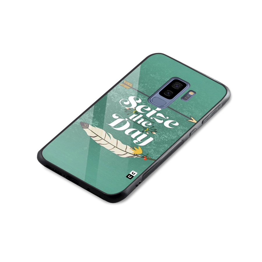 Feather Seize Glass Back Case for Galaxy S9 Plus