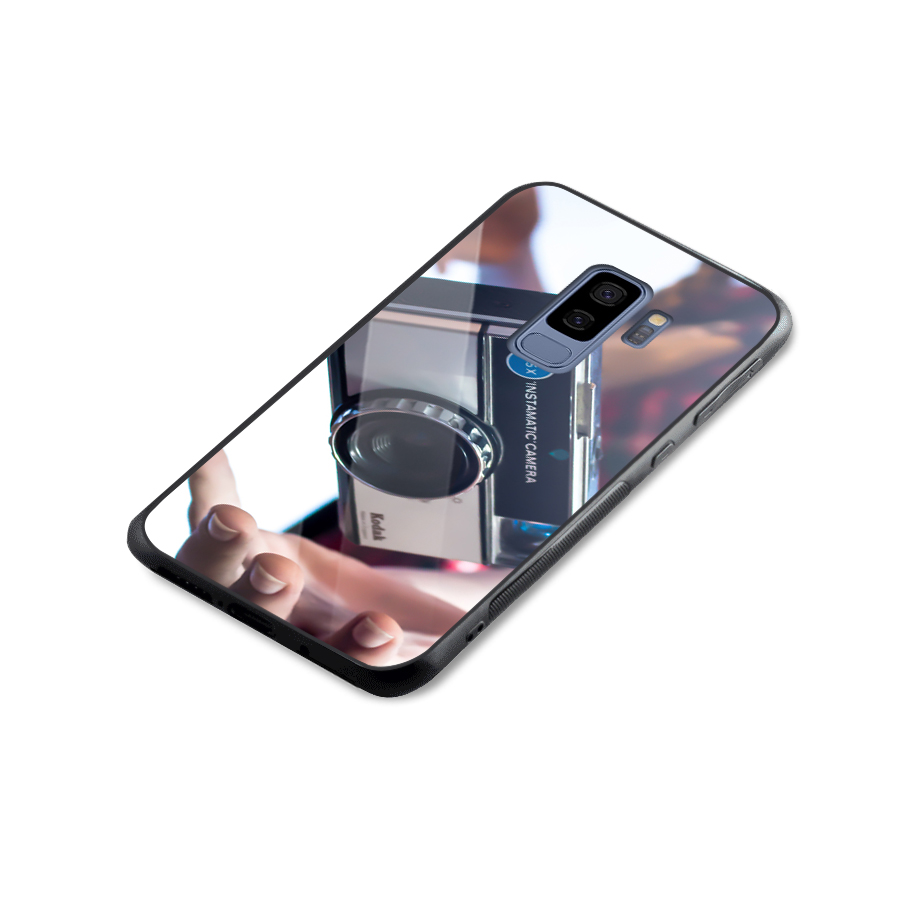 Floating Camera Glass Back Case for Galaxy S9 Plus