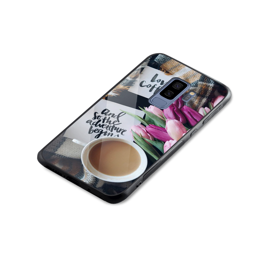 Floral Adventure Glass Back Case for Galaxy S9 Plus