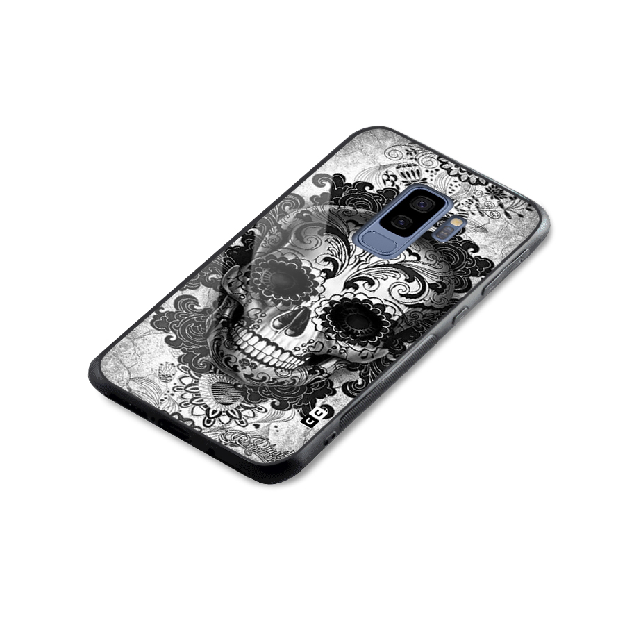 Floral Ghost Glass Back Case for Galaxy S9 Plus