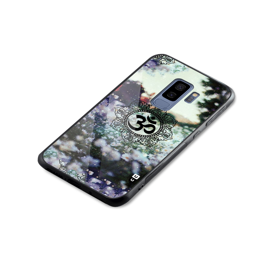 Floral Pray Glass Back Case for Galaxy S9 Plus