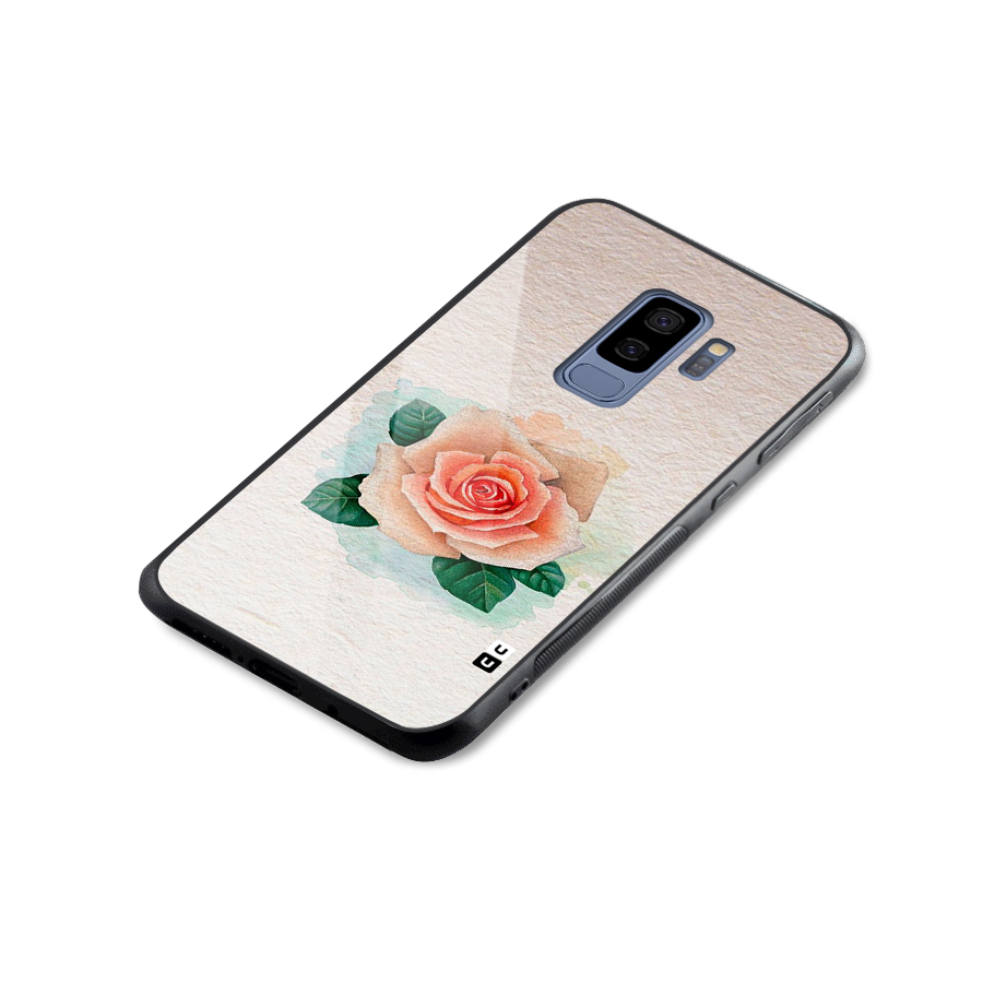 Flower Water Art Glass Back Case for Galaxy S9 Plus
