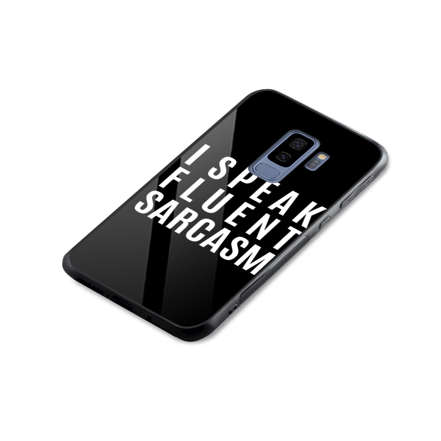 Fluent Sarcasm Glass Back Case for Galaxy S9 Plus