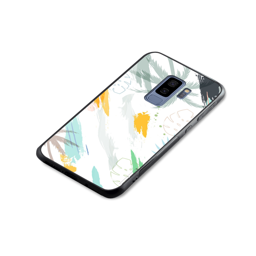 Fresh Colors Splash Glass Back Case for Galaxy S9 Plus