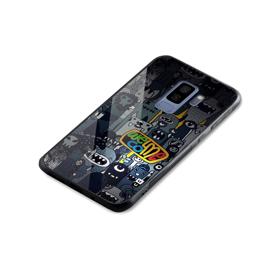 Ghost Welcome Glass Back Case for Galaxy S9 Plus