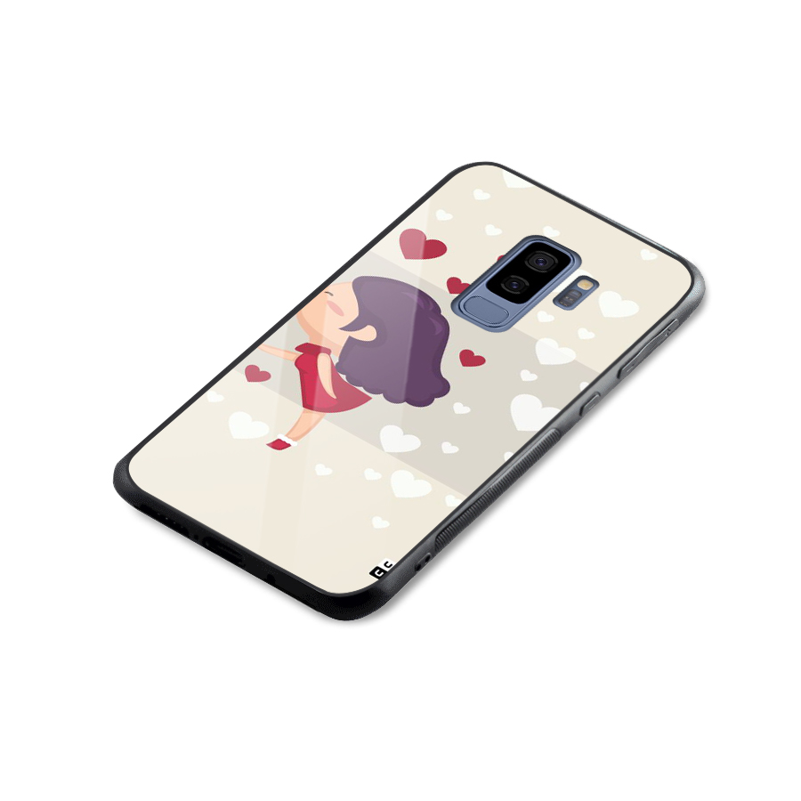 Girl in Love Glass Back Case for Galaxy S9 Plus