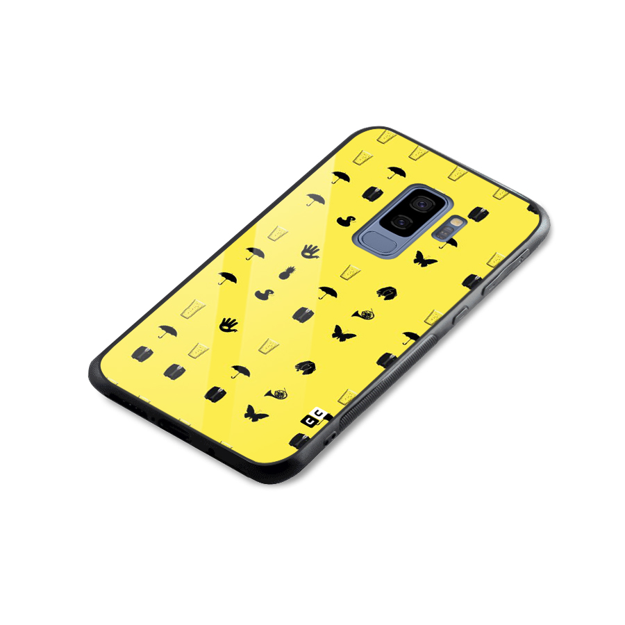 Glass Pattern Glass Back Case for Galaxy S9 Plus