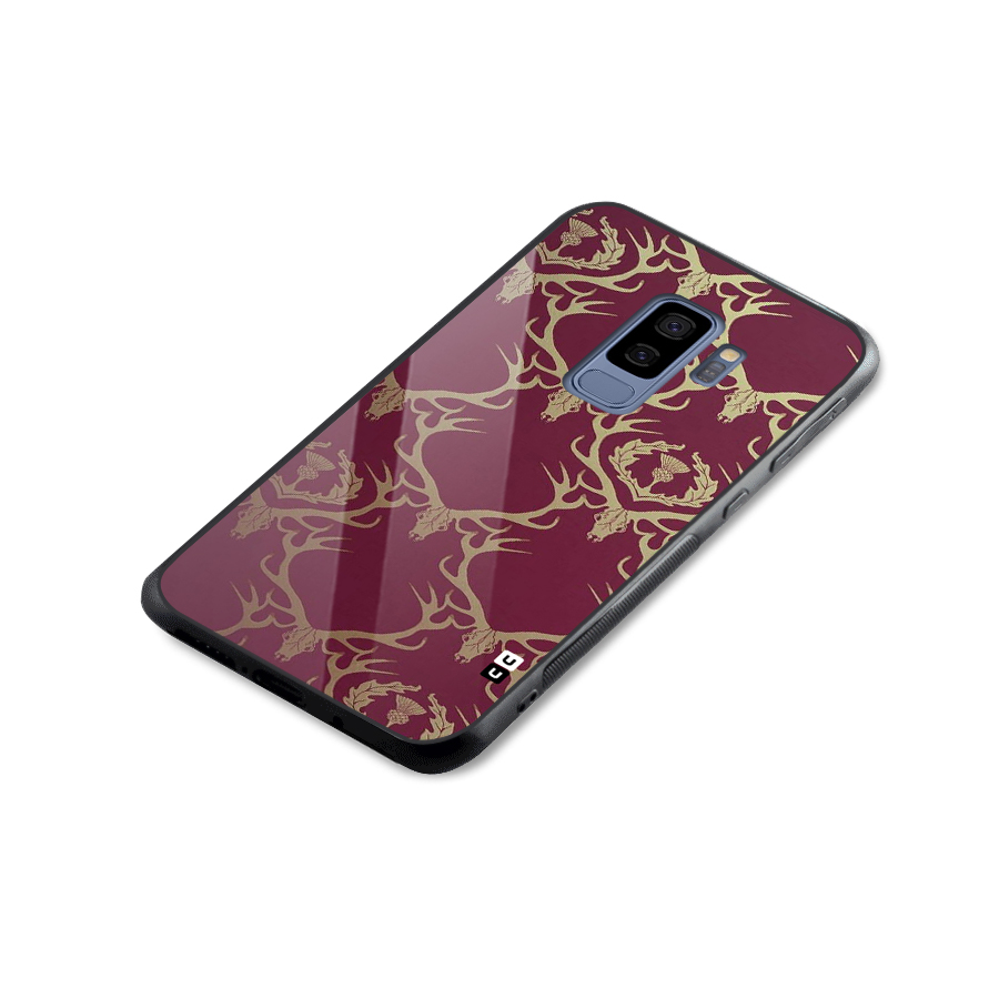 Golden Bull Design Glass Back Case for Galaxy S9 Plus