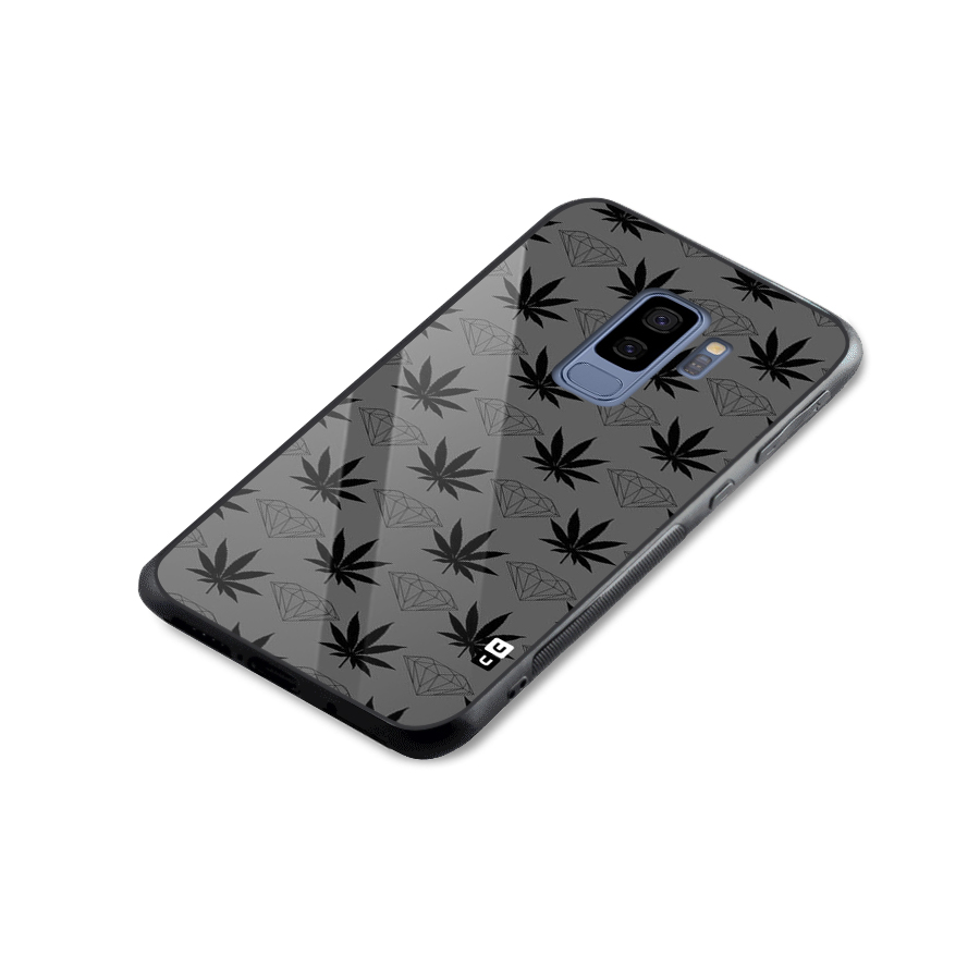 Grass Diamond Glass Back Case for Galaxy S9 Plus