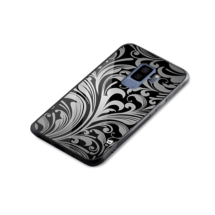 Grey Beauty Pattern Glass Back Case for Galaxy S9 Plus